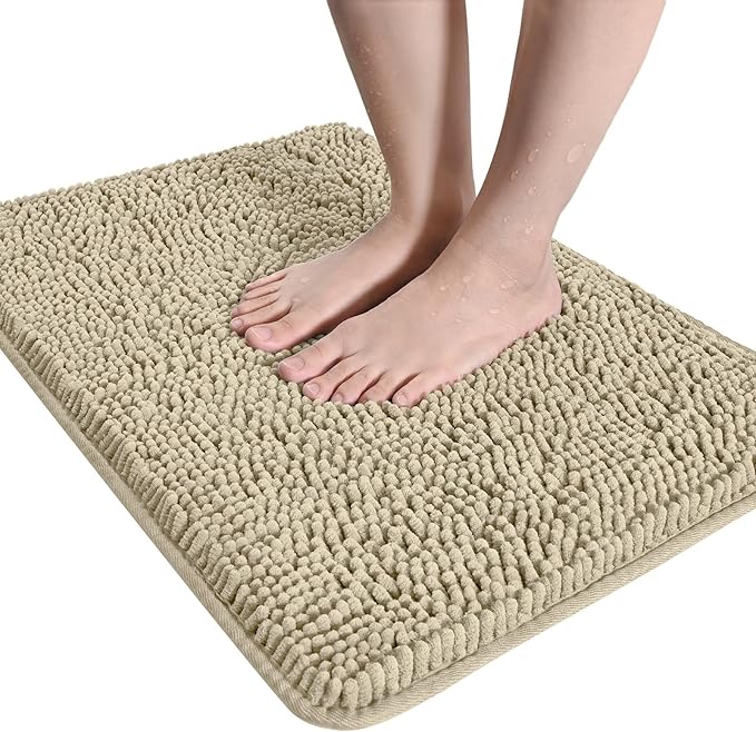 LOCHAS Luxury Bathroom Rug Shaggy Bath Mat 20 x 30 Inch, Washable Non Slip Bath by LOCHAS