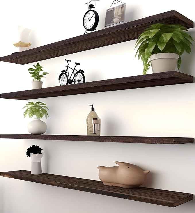 PHPH 36 Inch Wood Floating Shelves by PHPH