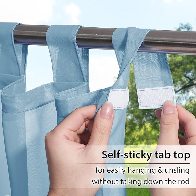 RYB HOME Outdoor Sheer Curtains - Image 2