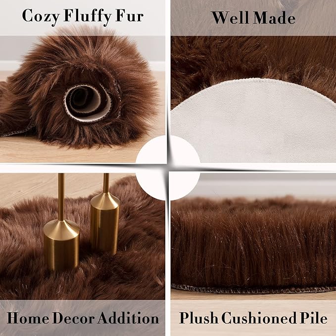 Carvapet Luxury Soft Faux Sheepskin Area Rug - Image 3