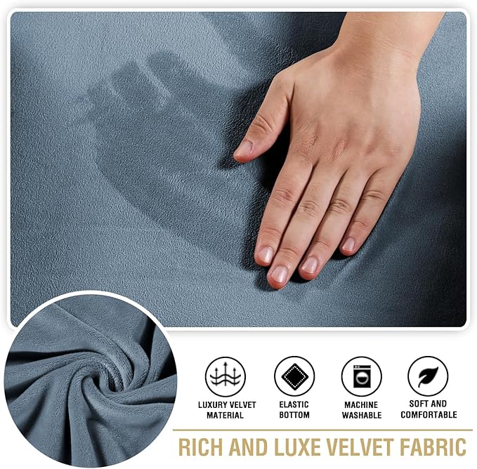 H.VERSAILTEX Stretch Velvet T Cushion Chair Covers - Image 5
