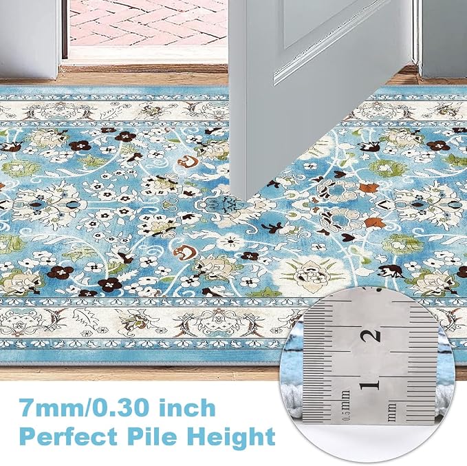 LOKHOM Washable Runner Rug, 2x8 Non Slip Vintage Hallway Runner Rug - Image 5