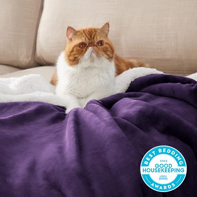 Bedsure GentleSoft Sherpa Fleece Twin Size Blanket - Image 2