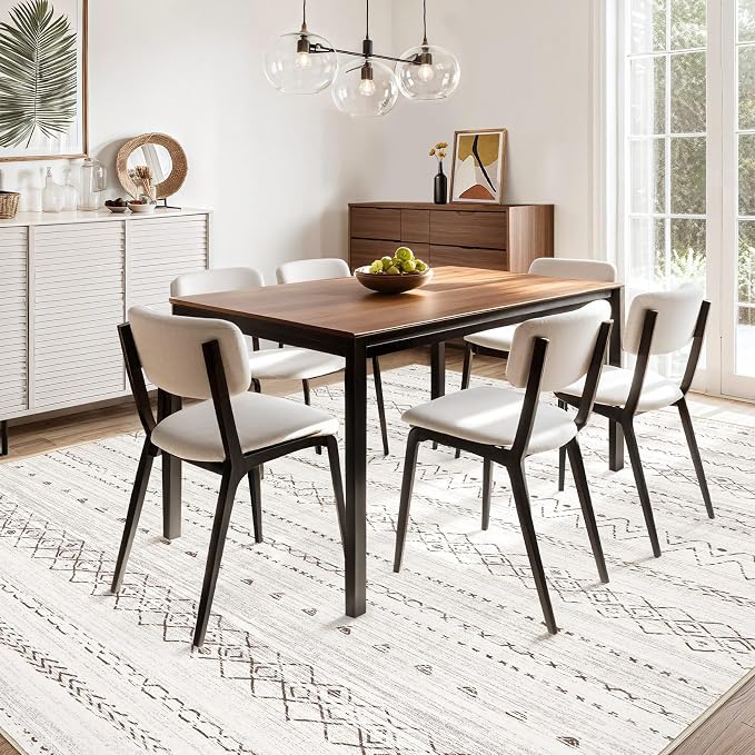 cotiled 6x9 Area Rug Living Room: Washable Boho Rugs - Image 8