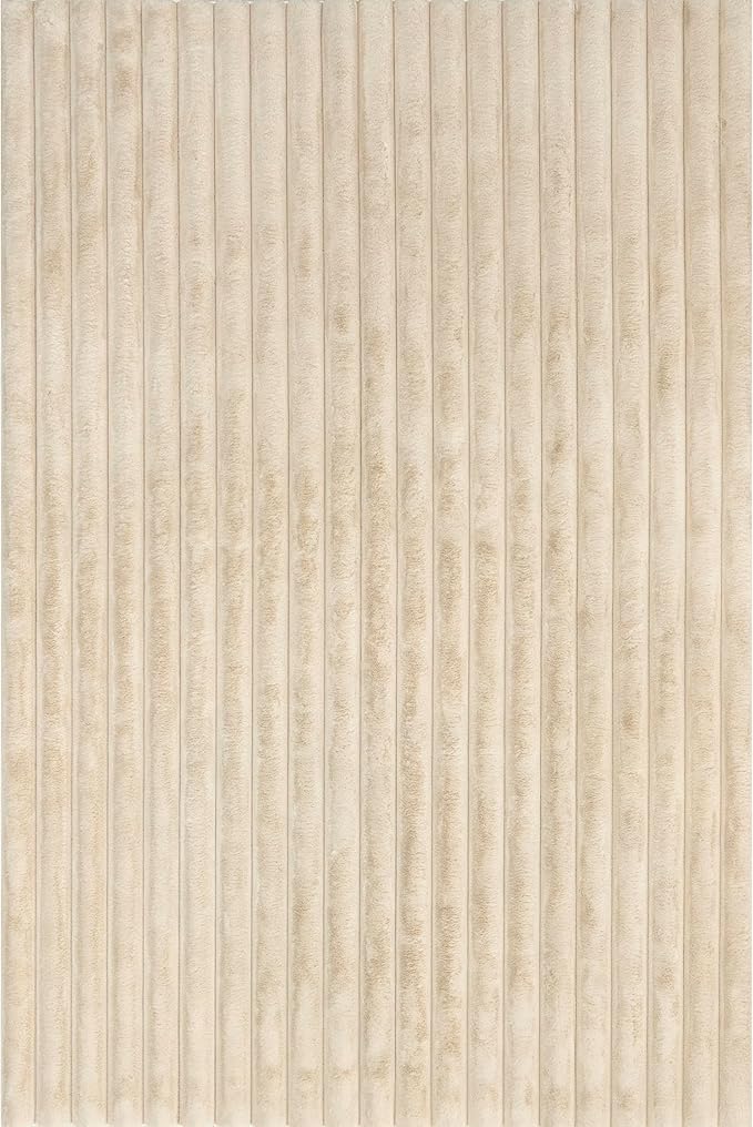 Nuloom SuperiorWash Collection Kai Beige, Fluffy and Cozy, High Traffic - Image 4