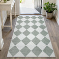 Beeiva Checkered Print 3x5 Washable Rug by Beeiva