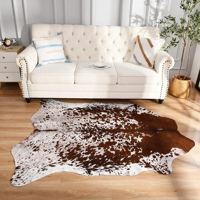 Easycozy Faux Cowhide Large Cow Print Rug by HomeWesternDecoration