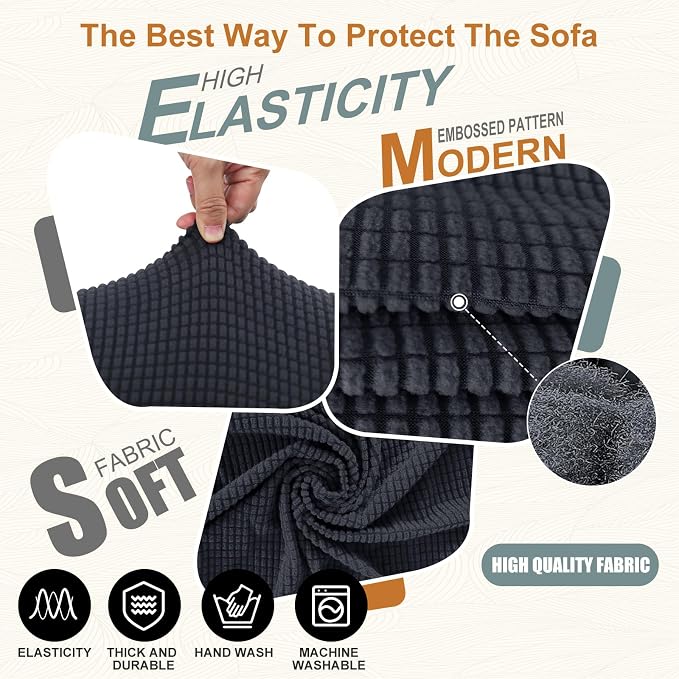 Stretch Couch Cover Washable Sofa Slipcover Furniture Protector - Image 6
