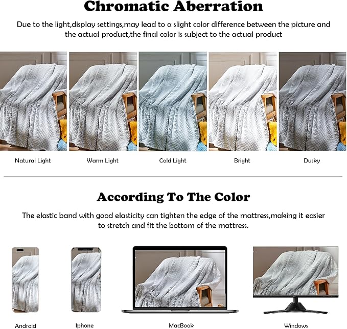 NEWCOSPLAY Super Soft King Blanket Frosty Dark Grey Premium Silky Flannel - Image 6