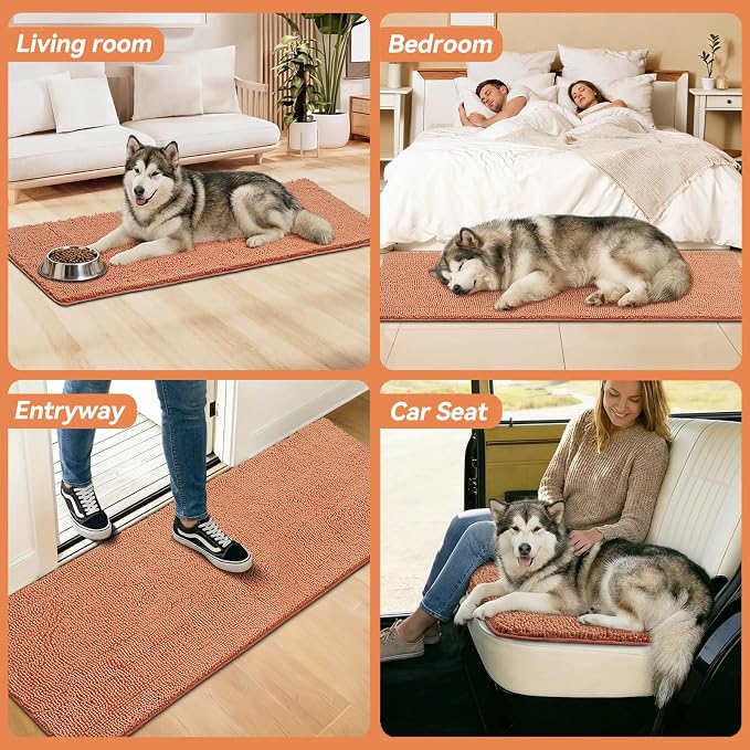 Bcoimo Super Absorbent Dog Door Mat, Pet Rugs - Image 6