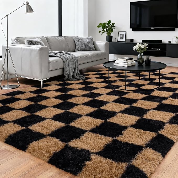 Upgrade Non-Slip Plush Rugs for Living Room, Soft Shaggy Carpets for Living Room - Image 3