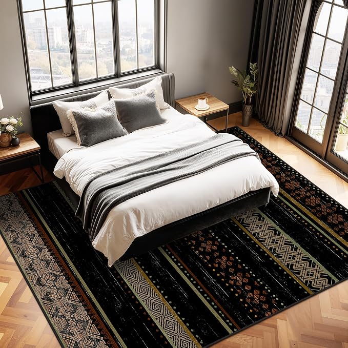 BESTSWEETIE 5x7 Area Rugs for Living Room Washable Moroccan Farmhouse Neutral - Image 4