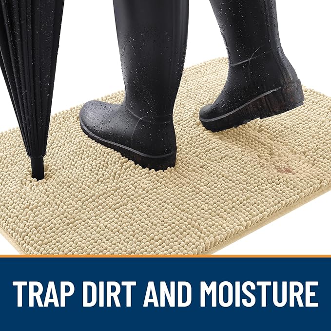OLANLY Dog Door Mat for Muddy Paws 54x32, Absorbs Moisture and Dirt, Absorbent - Image 2