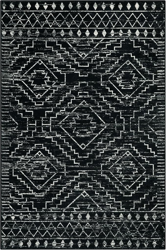 Wonnitar Moroccan Washable Rug 4x6, Non-Slip Farmhouse Bedroom Carpet Dorm Room - Image 7