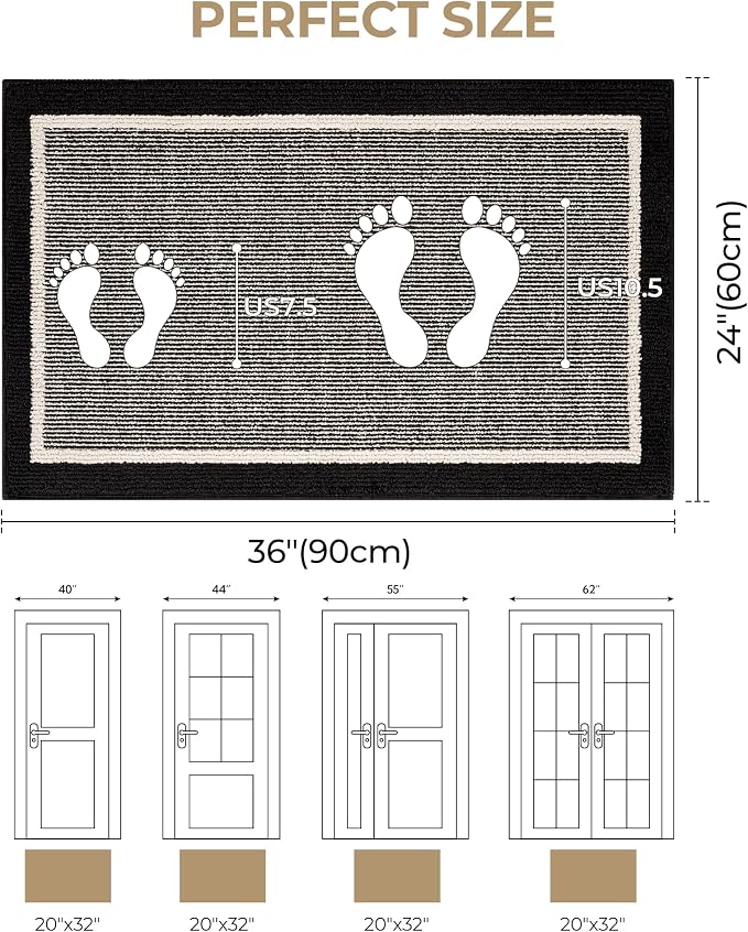 GRANNY SAYS Door Mat, Dirt Absorb Front Door Mat Outside Entrance, Low Profile - Image 2