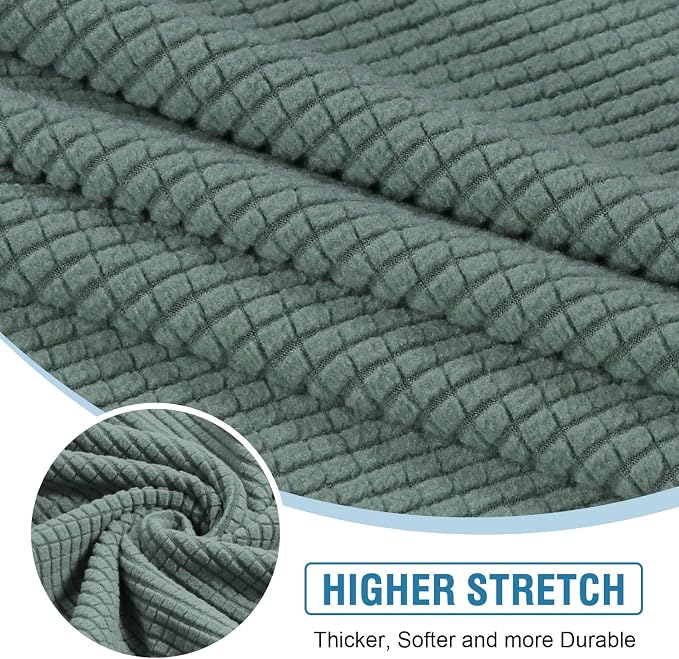 H.VERSAILTEX Sectional Couch Covers 4 Pieces Sofa Seat Cushion Covers L Shape - Image 4