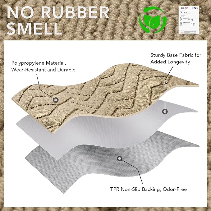 hicorfe Indoor Door Mat, Non Slip Door Mats, Absorbent Resist Dirt Entrance - Image 7