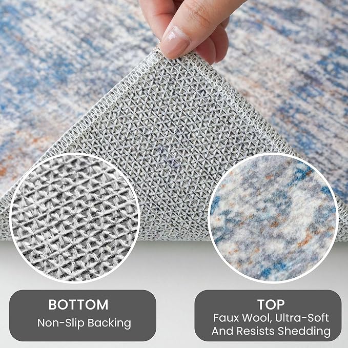 IOHOUZE Abstract Area Rugs 8x10 Ft Washable Large Rugs - Image 4
