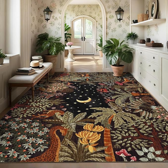 GarveeHome 5x7 Jungle Area Rug Washable Rugs - Image 2