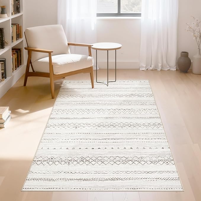 cotiled 3x5 Area Rug Living Room: Washable Boho Rugs by COTILED