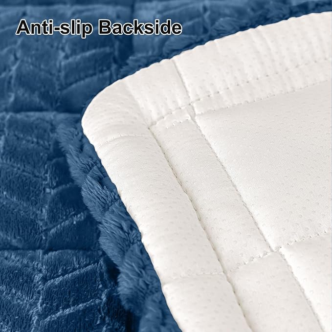 Smiry Non Slip Couch Covers for Dogs, Fuzzy Pet Couch Covers for 2 Cushion Sofa - Image 6
