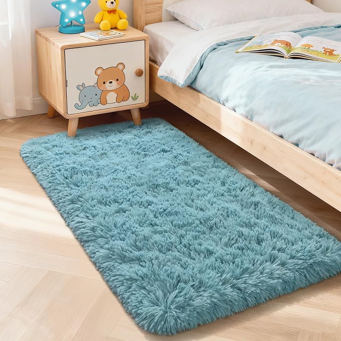 Merelax Modern Soft Fluffy Small Shaggy Rug by Merelax