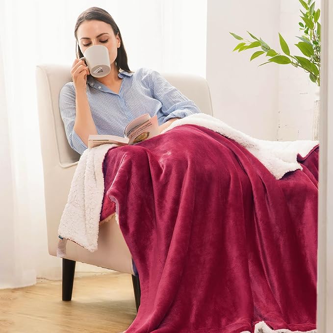 Bedsure GentleSoft Sherpa Fleece Twin Size Blanket - Image 6