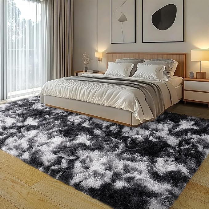 Plush Rugs for Living Room Shaggy Soft Area Rug High Pile Fuzzy Rug Non-Slip - Image 4