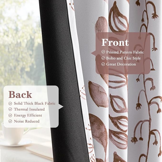 MEETSKY 95% Blackout Curtains for Bedroom, Thermal Insulated Privacy Protection - Image 5