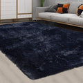 CAROMIO Navy Area Rug for Bedroom, Extra Large 9' x 12' Fluffy Rugs Shag Rugs by CAROMIO