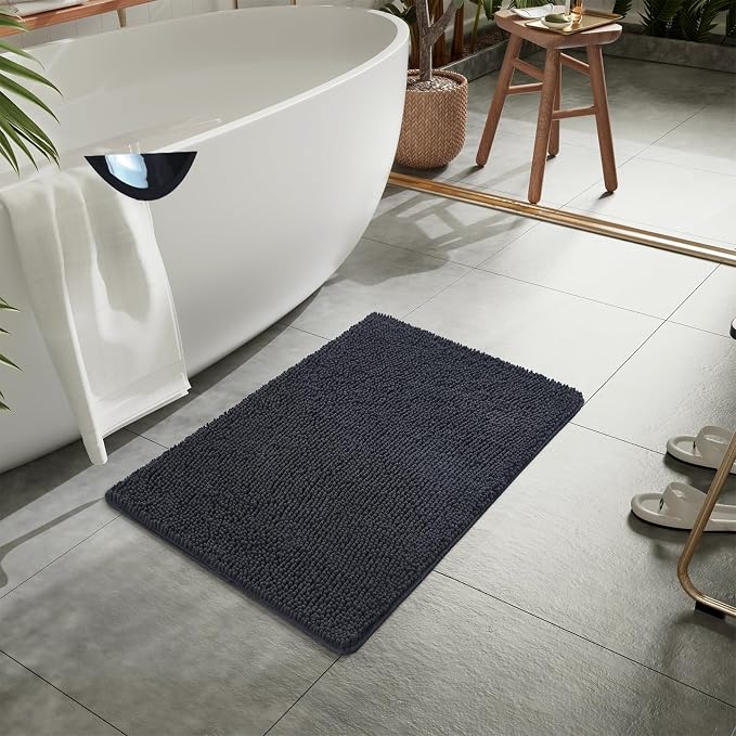 LOCHAS Luxury Bathroom Rug Shaggy Bath Mat 24 x 17 Inch, Washable Non Slip Bath - Image 7