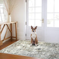 Abstract 3x5 Washable Rug: Modern Non Slip Area Rug Soft Carpet Foldable by Puino