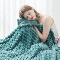 NEWCOSPLAY Super Soft Throw Blanket Light Teal Premium Silky Flannel Fleece 3D by NEWCOSPLAY