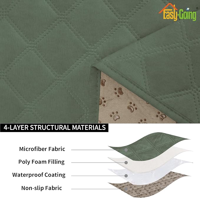 Easy-Going Waterproof Loveseat Cushion Covers, Non-Slip Leakproof Sofa Seat - Image 4