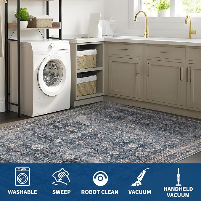 GarveeHome 5x7 Area Rugs for Living Room Machine Washable Vintage Boho Carpet - Image 8