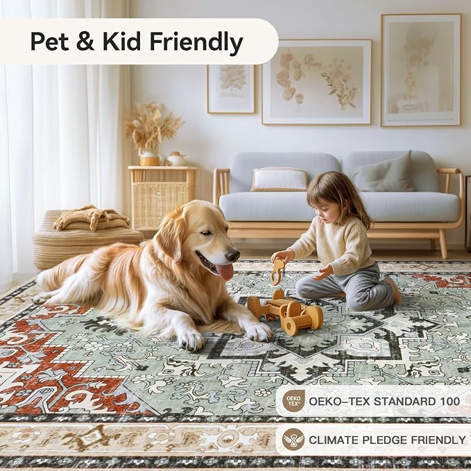 Lofus 3x5 Area Rugs for Living Room, Machine Washable Area Rug, Soft Small Rugs - Image 5