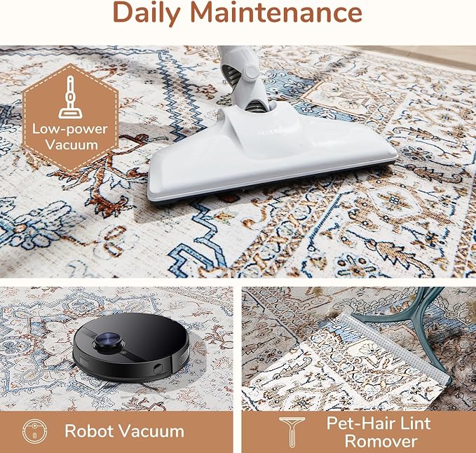 OPPODREAM Soft 6x9 Area Rugs, Neutral Washable Rug 6x9 - Image 5