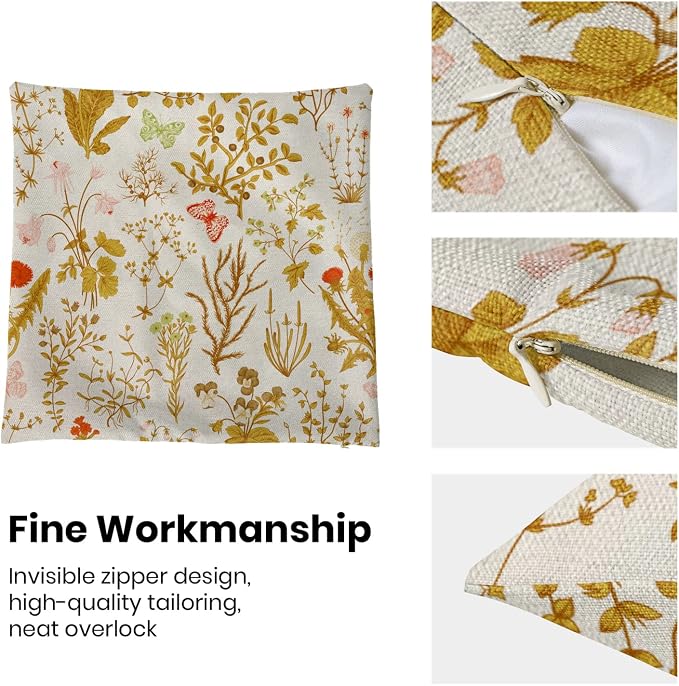 AEIOAE Summer Pillow Covers 18x18 Inch Set of 2, Seasonal Floral Outdoor - Image 6