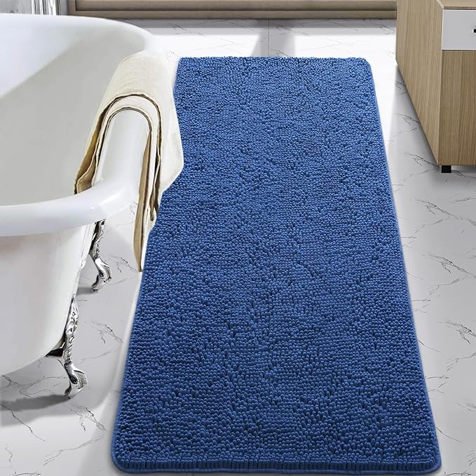 LOCHAS Luxury Bathroom Rug Shaggy Bath Mat 24 x 70 Inch, Washable Non Slip Bath by LOCHAS