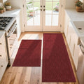 COSY HOMEER 60x24Inch/35X24Inch Kitchen Rugs Sets Non-Slip Washable Kitchen Mats by COSYHOMEER