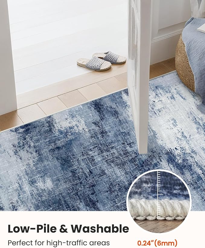 Washable Entry Rug, 2x3 Modern Abstract Rug - Image 7