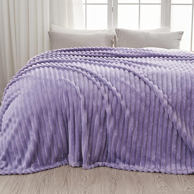 NEWCOSPLAY Super Soft King Blanket Lavender Premium Silky Flannel Fleece 3D by NEWCOSPLAY