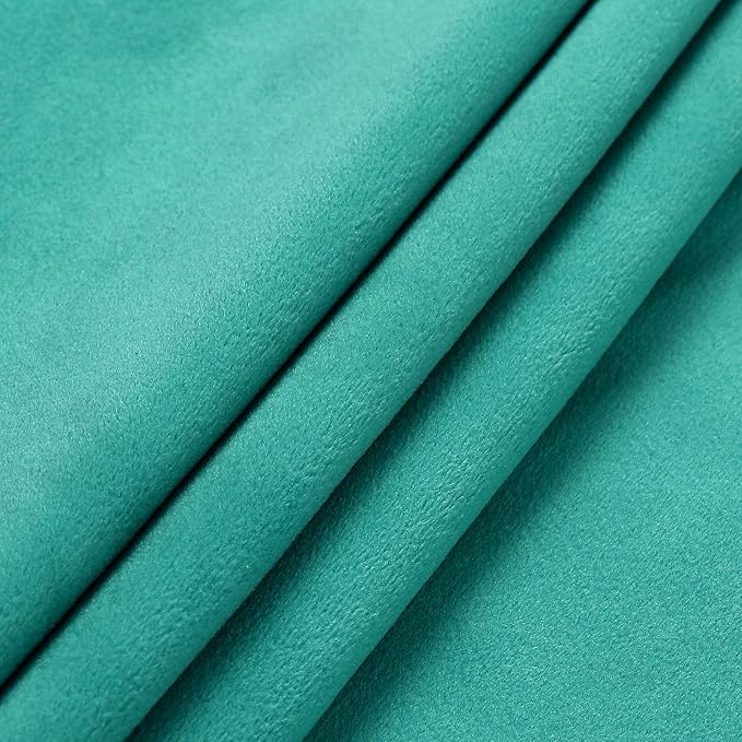 NiNi ALL Decorative Throw Pillow Covers Velvet 16x16 Inch Pack of 2 Aqua Green - Image 6