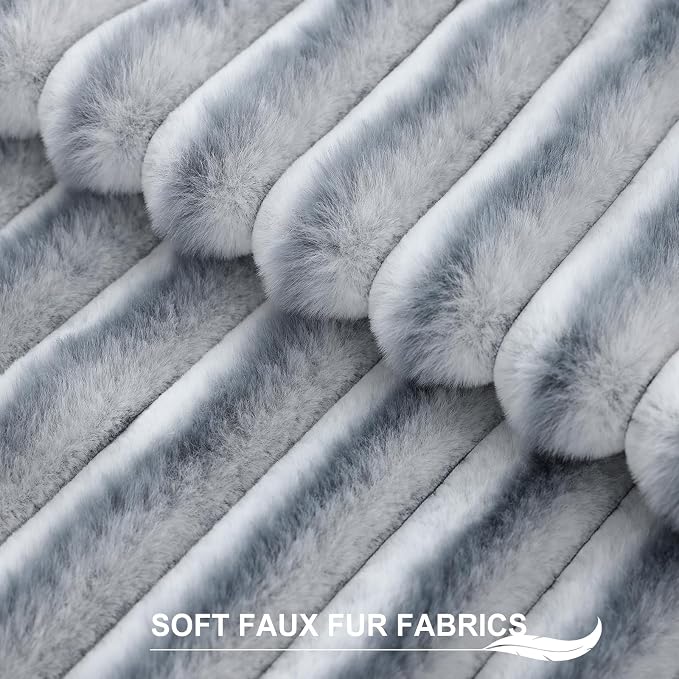 Pallene Faux Fur Plush Throw Pillow Covers 16x16 Set of 2, Luxury Soft Fluffy - Image 2