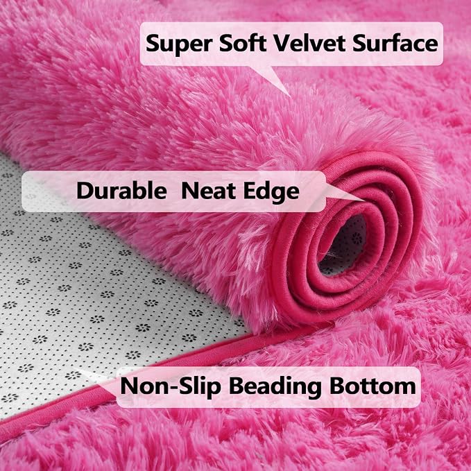 Merelax Modern Soft Fluffy Large Shaggy Rug - Image 3