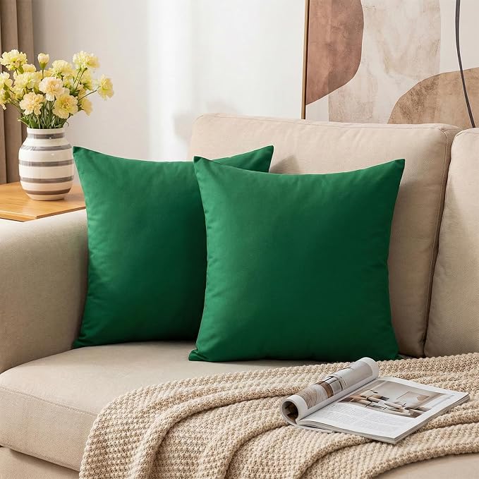 Thmyo 4-Pack 100% Cotton Comfortable Solid Decorative Throw Pillow Case Square - Image 4