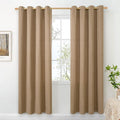 BGment Linen Burlap Curtains 80 Inch Length 2 Panel by BGment