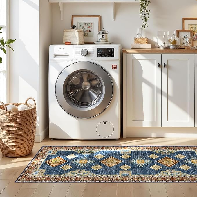 Tritard 100% Non Slip Kitchen Rugs Sets of 3 Washable Boho Kitchen Mats - Image 9