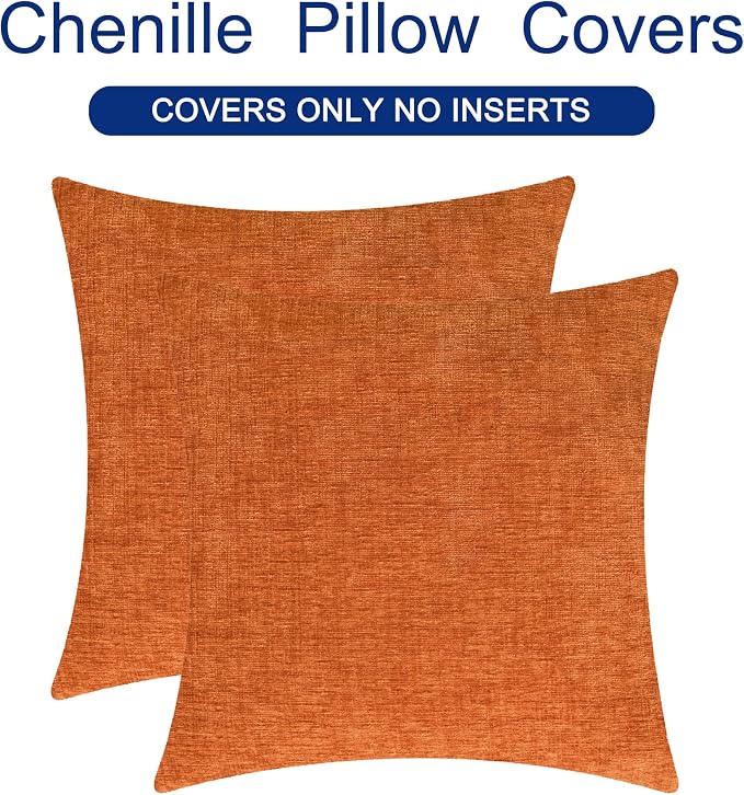 CaliTime Fall Throw Pillow Covers Decorative 20 X 20 Inches Pack of 2 Cozy - Image 6