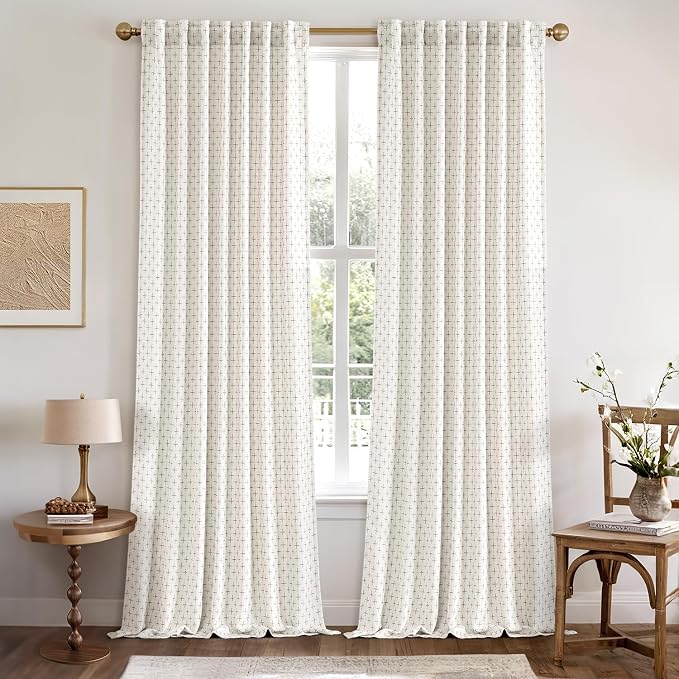 MIULEE Decorative Back Tab Linen Curtains - Image 2